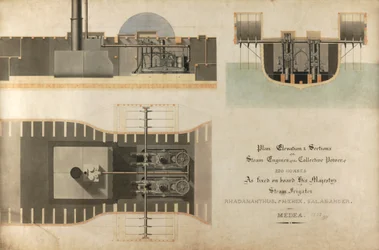A marine steam engine, 1832